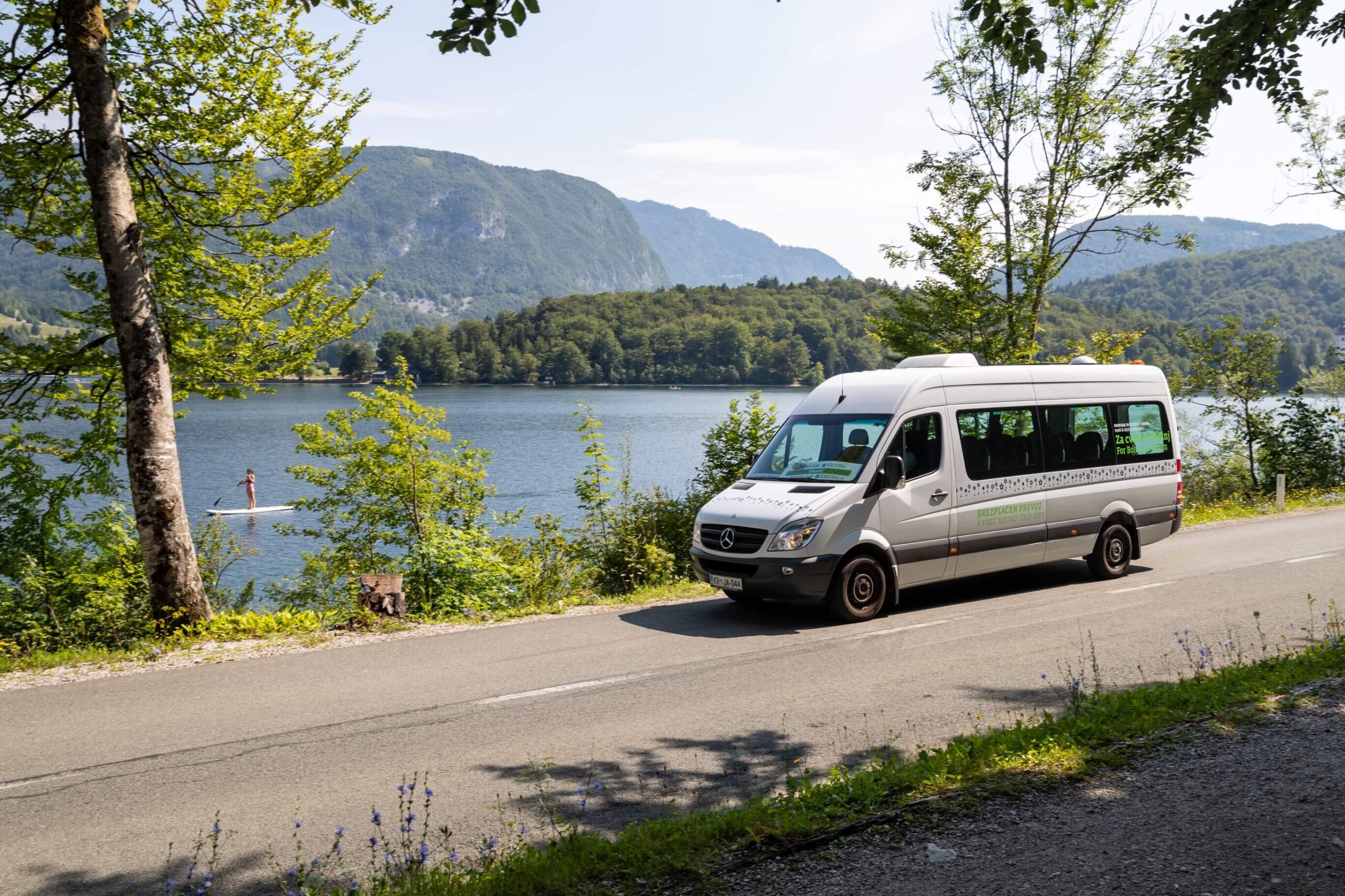 Minibus shuttle in Bohinj